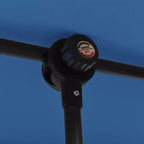 vidaXL Garden Parasol Azure blue 100% polyester, aluminum Large