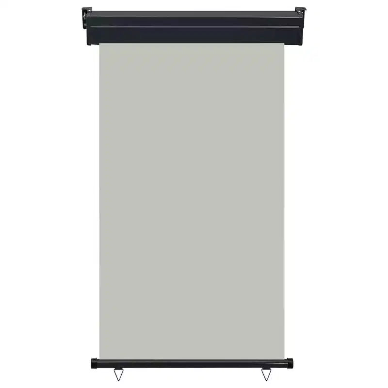 vidaXL Balcony Side Awning Grey Steel 41.3 x 98.4 in Adjustable Armrests