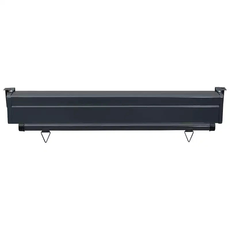 vidaXL Balcony Side Awning Grey Steel 41.3 x 98.4 in Adjustable Armrests