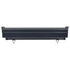 vidaXL Balcony Side Awning Grey Steel 41.3 x 98.4 in Adjustable Armrests