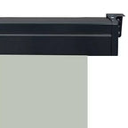vidaXL Balcony Side Awning Grey Steel 41.3 x 98.4 in Adjustable Armrests