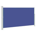 vidaXL Side Awning Blue (screen), Green grey (stand)