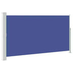 vidaXL Side Awning Blue (screen), Green grey (stand)