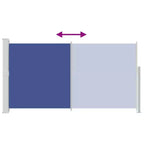 vidaXL Side Awning Blue (screen), Green grey (stand)