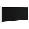 vidaXL Side Awning Black and grey