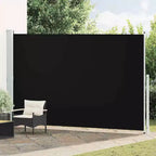 vidaXL Side Awning Black and grey