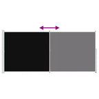 vidaXL Side Awning Black and grey
