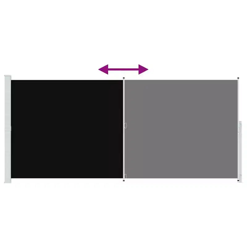 vidaXL Side Awning Black and grey