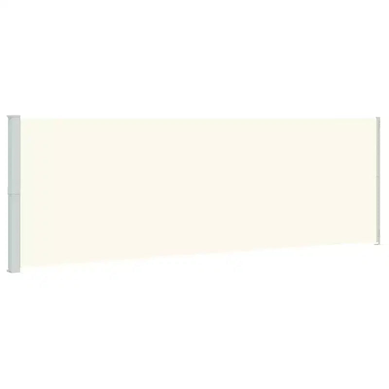 vidaXL Side Awning Cream Polyester with PU coating, powder-coated steel