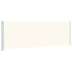 vidaXL Side Awning Cream Polyester with PU coating, powder-coated steel