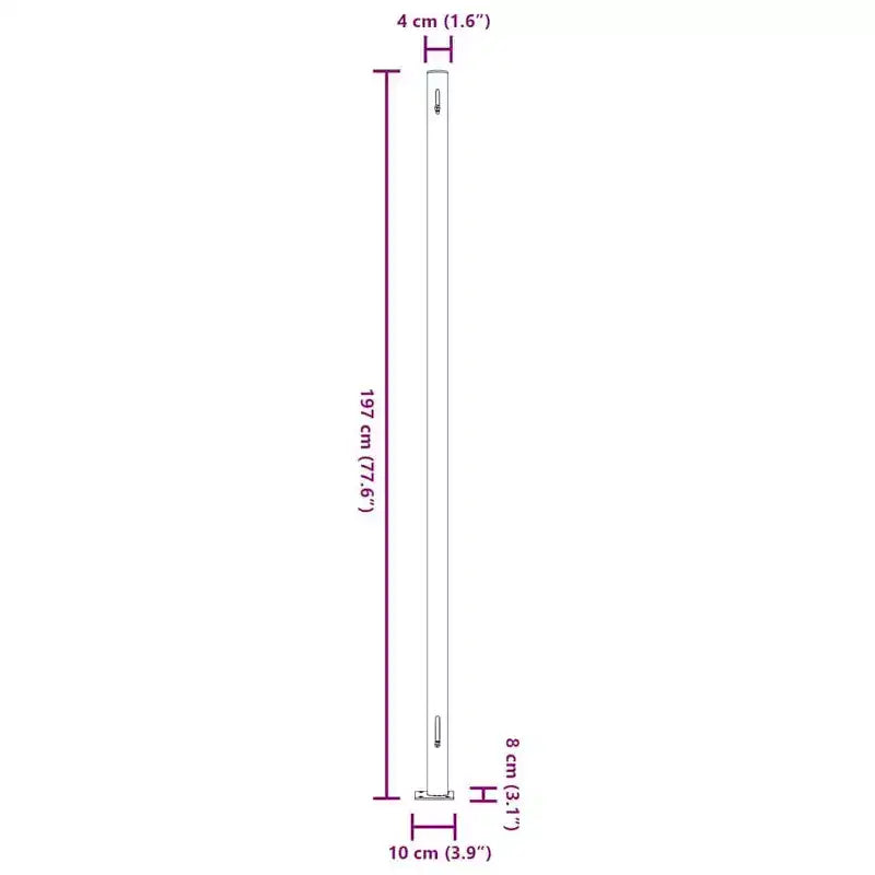 vidaXL Side Awning Cream Polyester with PU coating, powder-coated steel