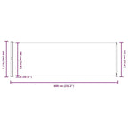 vidaXL Side Awning Cream Polyester with PU coating, powder-coated steel