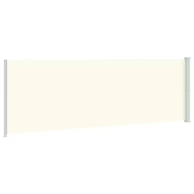 vidaXL Side Awning Cream Polyester with PU coating, powder-coated steel
