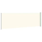 vidaXL Side Awning Cream Polyester with PU coating, powder-coated steel