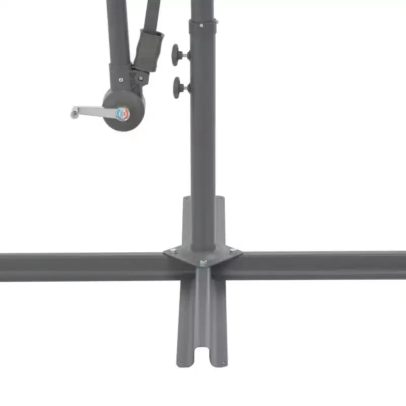 vidaXL Cantilever Garden Parasol Black Polyester, Metal 118.1 in diameter