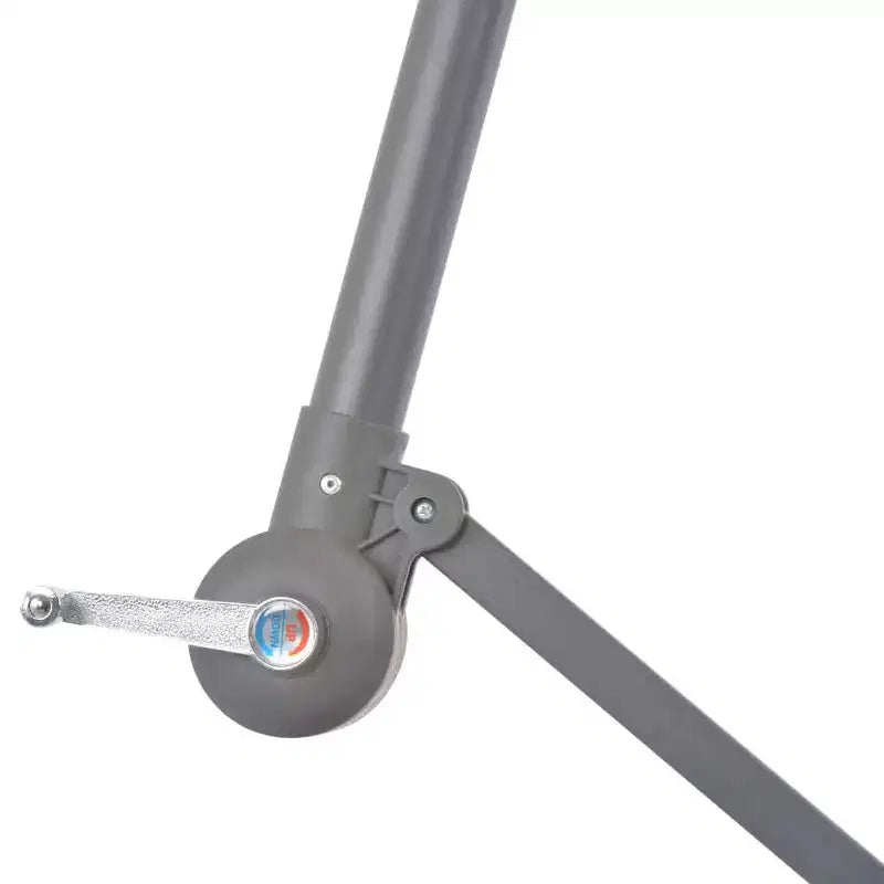 vidaXL Cantilever Garden Parasol Black Polyester, Metal 118.1 in diameter