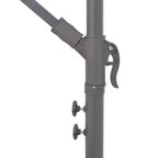 vidaXL Cantilever Garden Parasol Black Polyester, Metal 118.1 in diameter