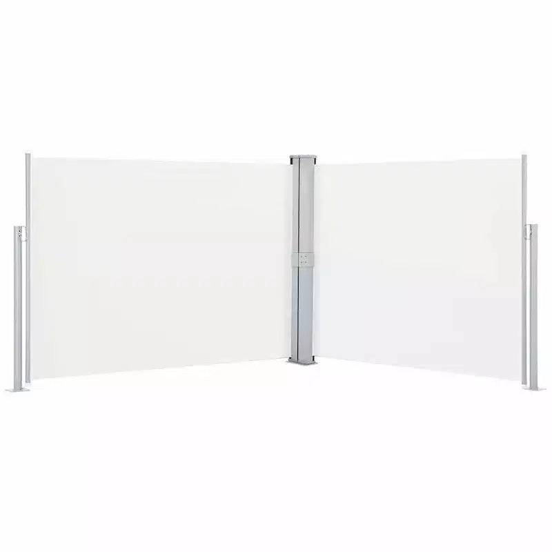 vidaXL Side Awning Cream Polyester with PU coating 55.1 x 393.7 in