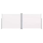 vidaXL Side Awning Cream Polyester with PU coating 55.1 x 393.7 in