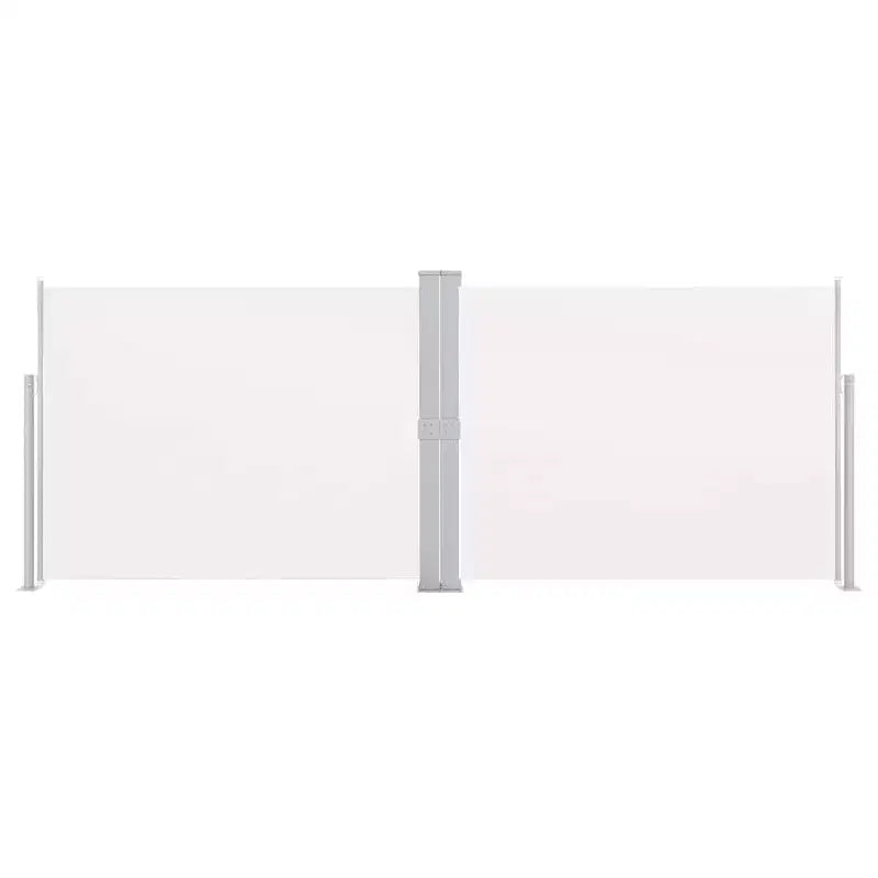 vidaXL Side Awning Cream Polyester with PU coating 55.1 x 393.7 in