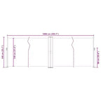 vidaXL Side Awning Cream Polyester with PU coating 55.1 x 393.7 in