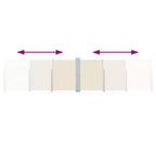 vidaXL Side Awning Cream Polyester with PU coating 55.1 x 393.7 in