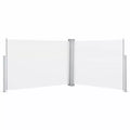 vidaXL Side Awning Cream Polyester with PU coating, Steel, Aluminum