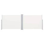 vidaXL Side Awning Cream Polyester with PU coating, Steel, Aluminum