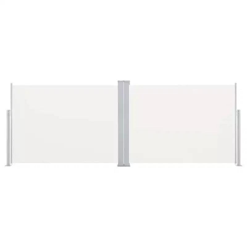 vidaXL Side Awning Cream Polyester with PU coating, Steel, Aluminum