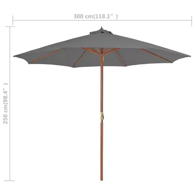 vidaXL Garden Parasol Anthracite