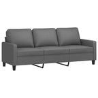 vidaXL 4 Piece Sofa Set with Cushions Dark Gray Fabric