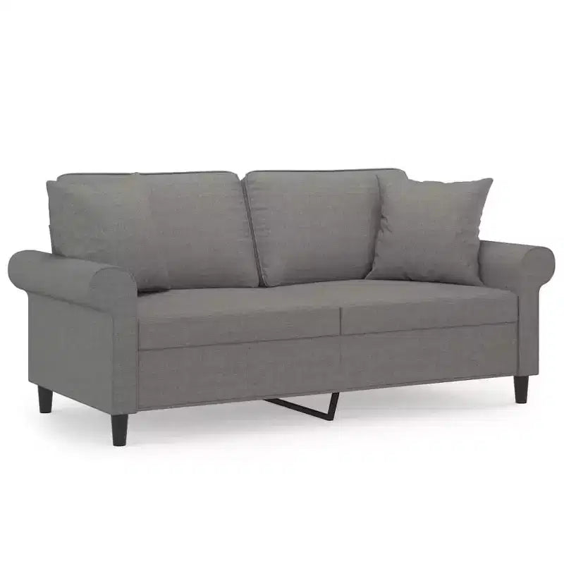 vidaXL 2-seater Sofa Dark gray Polyester 2-seater 2-Seater Sofa