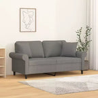 vidaXL 2-seater Sofa Dark gray Polyester 2-seater 2-Seater Sofa