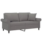 vidaXL 2-seater Sofa Dark gray Polyester 2-seater 2-Seater Sofa
