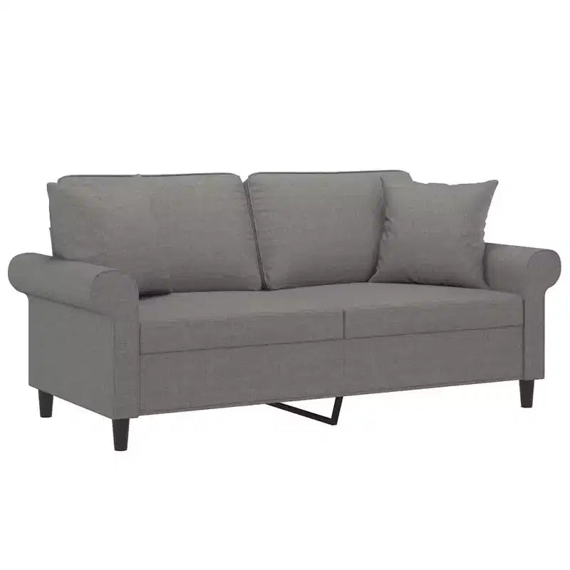 vidaXL 2-seater Sofa Dark gray Polyester 2-seater 2-Seater Sofa