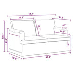 vidaXL Sofa Set 2 pcs Dark Grey 144 x 80 x 85 cm Fabric