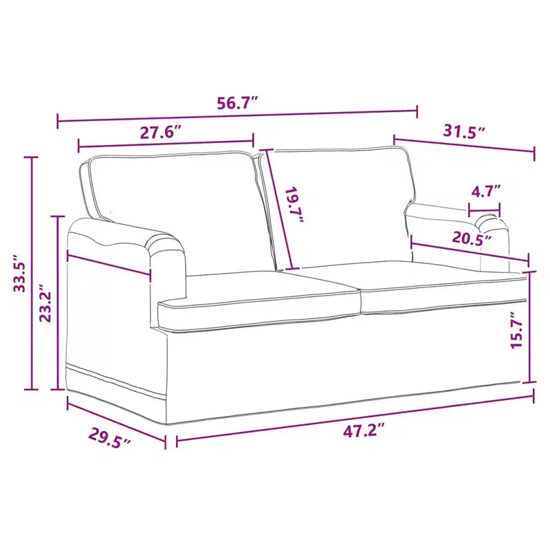 vidaXL Sofa Set 2 pcs Dark Grey 144 x 80 x 85 cm Fabric