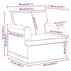vidaXL Sofa Set 2 pcs Dark Grey 144 x 80 x 85 cm Fabric
