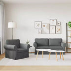 vidaXL Sofa Set 2 pcs Dark Grey 68.90 x 32.28 x 31.50 in Fabric