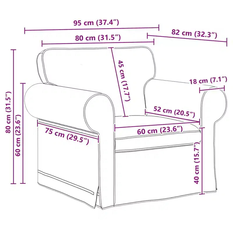 vidaXL Sofa Set 2 pcs Dark Grey 68.90 x 32.28 x 31.50 in Fabric