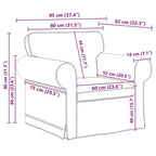 vidaXL Sofa Set 2 pcs Dark Grey 68.90 x 32.28 x 31.50 in Fabric