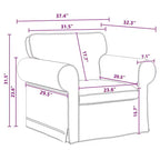 vidaXL Sofa Set 2 pcs Dark Grey 68.90 x 32.28 x 31.50 in Fabric