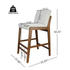 Christopher Knight Home Yvette Mid-Century Modern Rubberwood Upholstered Bar Stools (Set of 4)