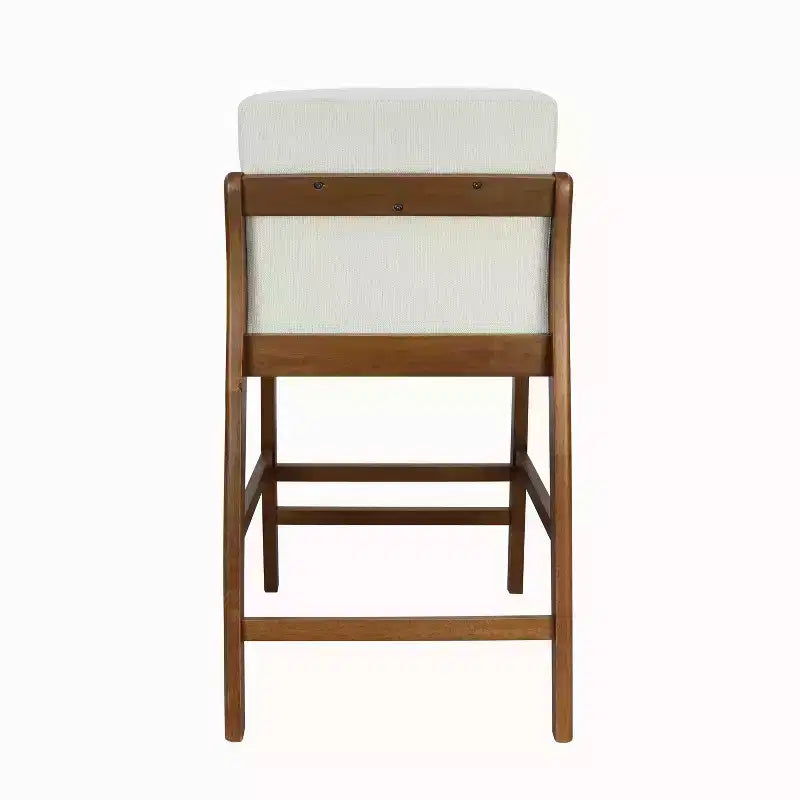 Christopher Knight Home Yvette Mid-Century Modern Rubberwood Upholstered Bar Stools (Set of 4)
