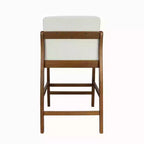 Christopher Knight Home Yvette Mid-Century Modern Rubberwood Upholstered Bar Stools (Set of 4)