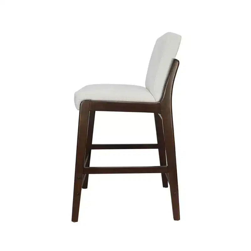 Christopher Knight Home Yvette Mid-Century Modern Rubberwood Upholstered Bar Stools (Set of 4)