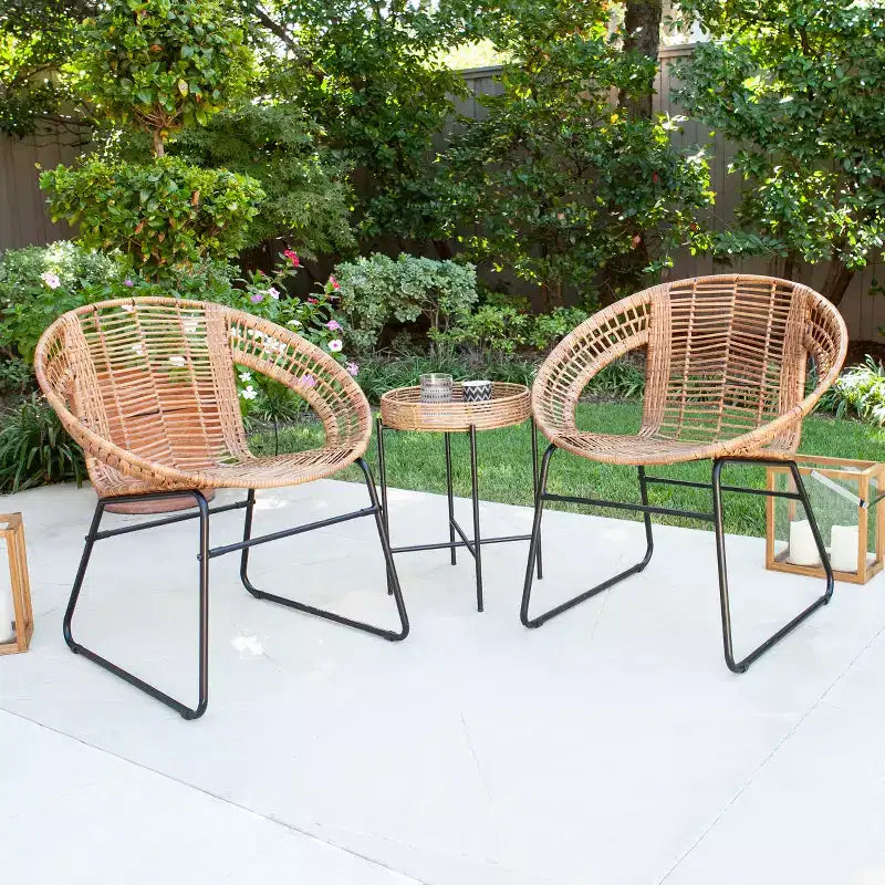 Alandhra Indoor/Outdoor Bistro - Set of 3 - Natural - SEI