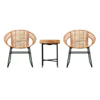 Alandhra Indoor/Outdoor Bistro - Set of 3 - Natural - SEI