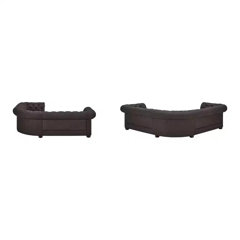 Cartia Linen L-Shaped Sectional Sofa - Dark Grey - iNSPIREQ