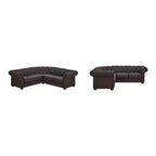 Cartia Linen L-Shaped Sectional Sofa - Dark Grey - iNSPIREQ